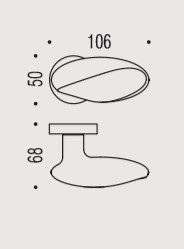 Дверная ручка Colombo MOON BD15RSB.CM хром матовый