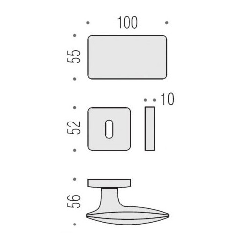 Дверная ручка Colombo BOLD PT15RSB хром матовый