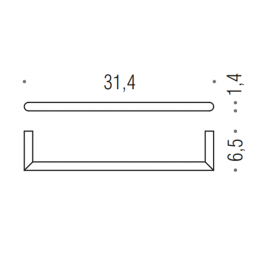 Полотенцедержатель COLOMBO DESIGN MINI B4009 широкий цвет хром