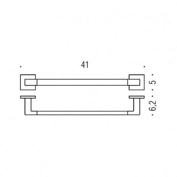 Полотенцедержатель COLOMBO DESIGN BASICQ B3709 широкий