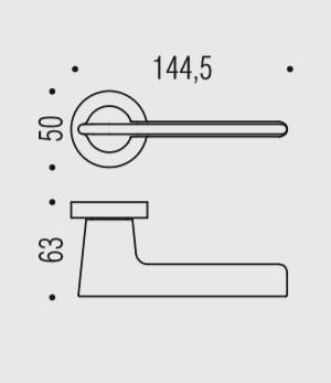 colombo дверная ручка Alato JP11RSB графит