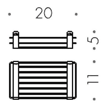 Полочка корзинка COLOMBO DESIGN ANGOLARI B9631 одинарная