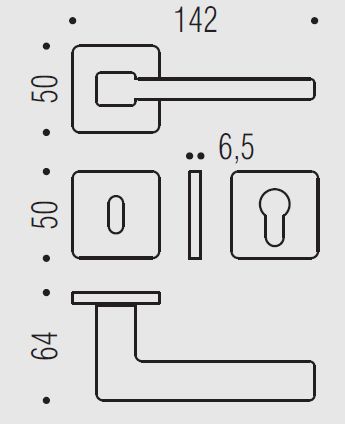 Дверная ручка Colombo ESPRIT BT11RSB хром матовый