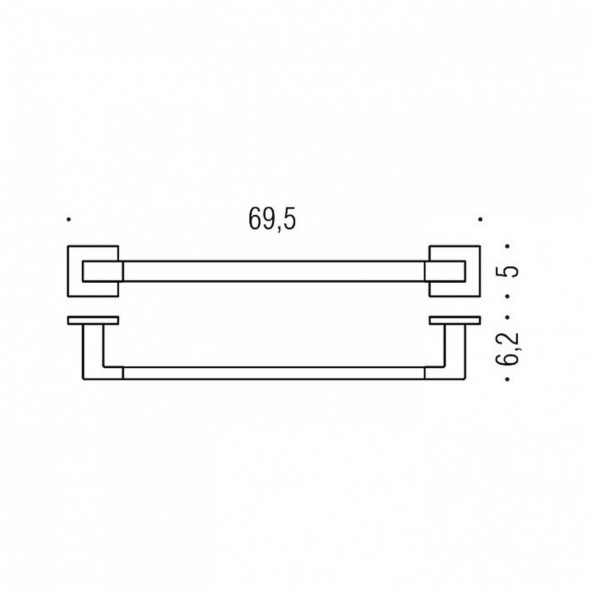 Полотенцедержатель COLOMBO DESIGN BASICQ B3711 широкий