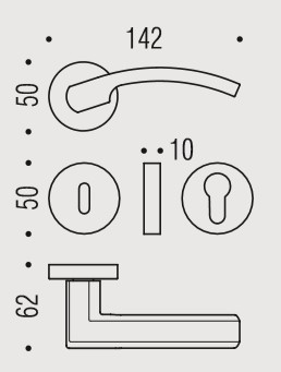 Дверная ручка Colombo OLLY LC61R хром