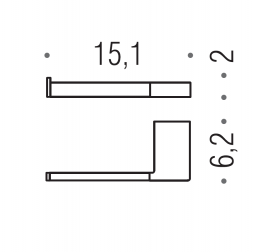 Держатель туалетной бумаги COLOMBO DESIGN MINI Q B5008SX.GM без крышки левый цвет графит матовый