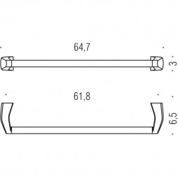 Полотенцедержатель COLOMBO DESIGN ROAD B8011.CB широкий