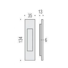 Ручка Colombo ID411 для раздвижной двери никель матовый