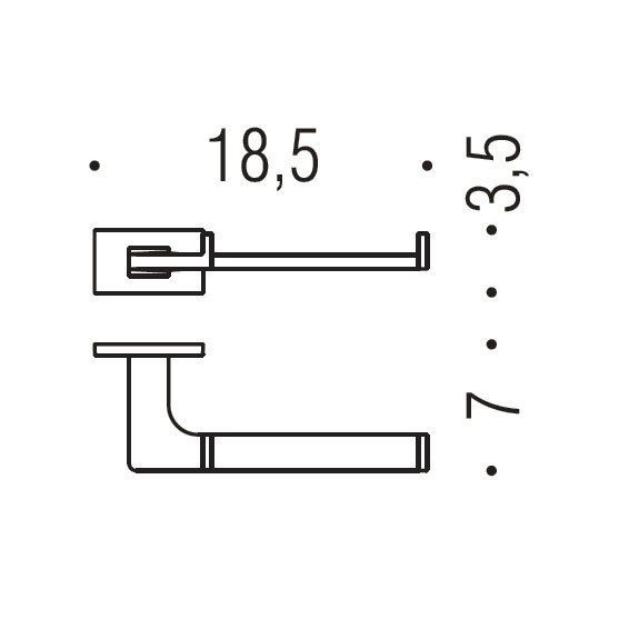  Держатель туалетной бумаги COLOMBO DESIGN LOOK B1608 без крышки