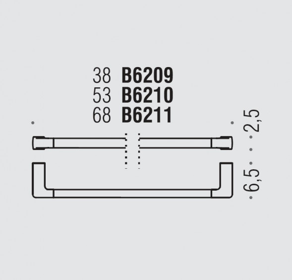 Полотенцедержатель COLOMBO DESIGN LULU B6210.GOLD широкий