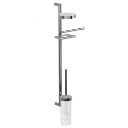 Стойка COLOMBO DESIGN PLANETS B9822 настенная с полотенцедержателем с мыльницей с держателем туалетной бумаги и с ершиком