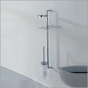 Стойка COLOMBO DESIGN PLANETS B9822 настенная с полотенцедержателем с мыльницей с держателем туалетной бумаги и с ершиком