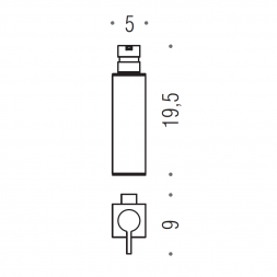 Дозатор COLOMBO DESIGN MINI Q B9343.OM настенный цвет золото матовое