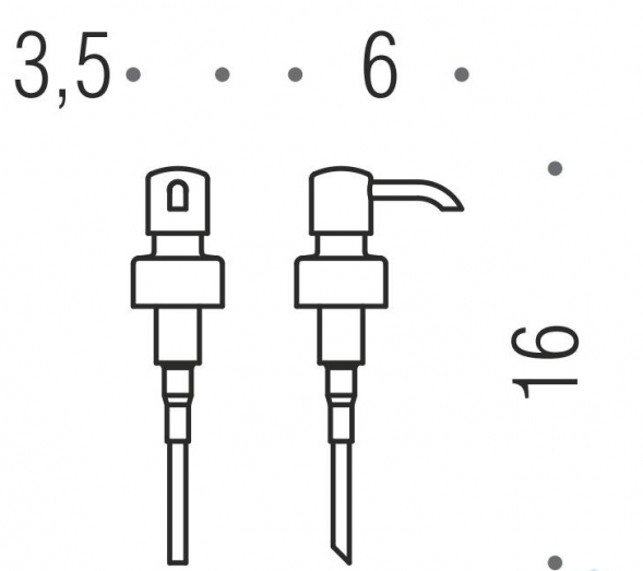 Запасная помпа для дозатора жидкого мыла Colombo Basic B9373