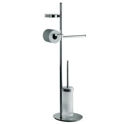 Стойка COLOMBO DESIGN PLANETS B9843 напольная с полотенцедержателем с мыльницей с держателем туалетной бумаги и с ершиком