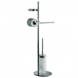 Стойка COLOMBO DESIGN PLANETS B9843 напольная с полотенцедержателем с мыльницей с держателем туалетной бумаги и с ершиком