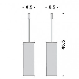 Ершик COLOMBO DESIGN PLUS W4961.HPS1 напольный цвет нержавеющая сталь