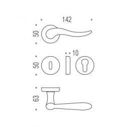 Дверная ручка Colombo PETER ID11RSB золото