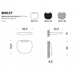 Сиденье для душа COLOMBO DESIGN CAVALLETTI E SEDILI B9637 настенное