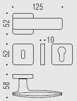 Дверная ручка Colombo BOLD PT11RSB хром