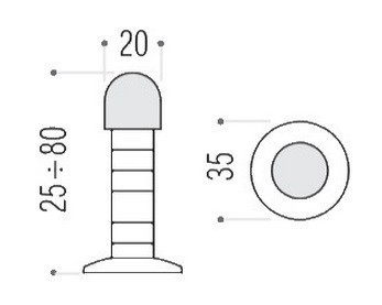 Ограничитель дверной Colombo CD312 золото