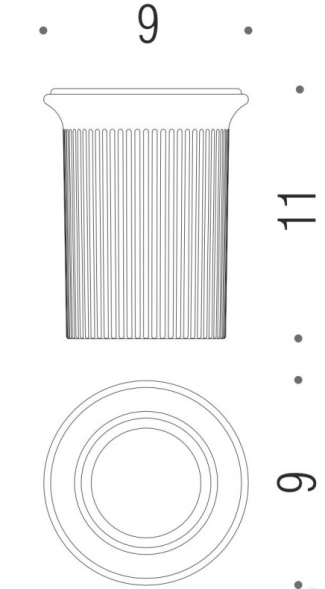 Запасной стакан Colombo Hermitage стекло