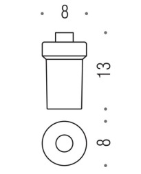 Запасная колба для дозатора жидкого мыла Colombo Basic стекло B9372