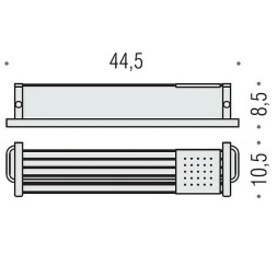 Полочка COLOMBO DESIGN TIME W4277 с полотенцедержателем с металлической полочкой
