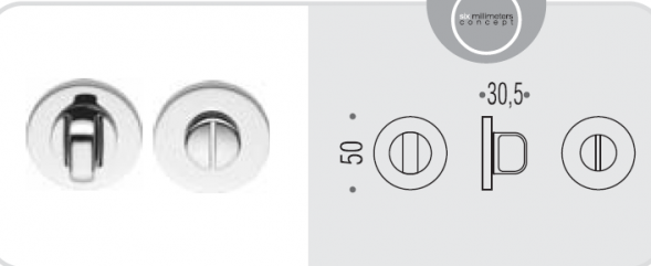 Фиксатор сантехнический Colombo Rosetta FF19 BZG хром