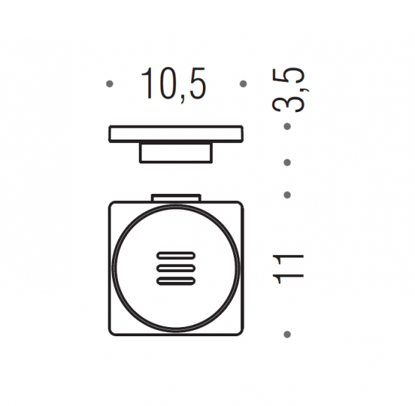 Мыльница COLOMBO DESIGN MINI Q B5001 подвесная цвет хром