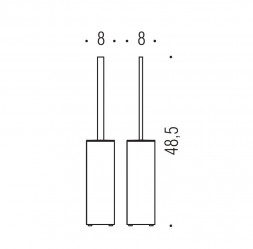 Ершик COLOMBO DESIGN LOOK B1606.OM напольный цвет золото матовое