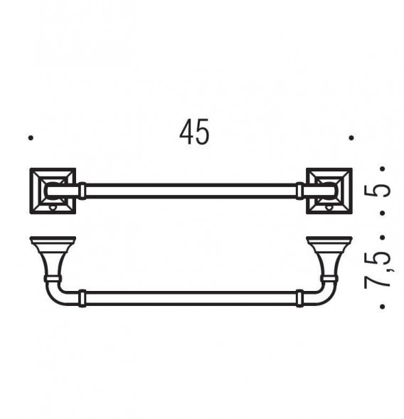 Полотенцедержатель COLOMBO DESIGN PORTOFINO B3210.BR широкий