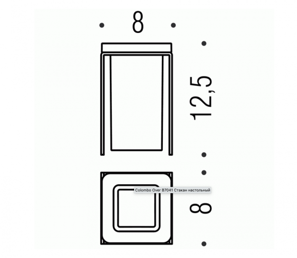 COLOMBO DESIGN Over B7041 Стакан настольный
