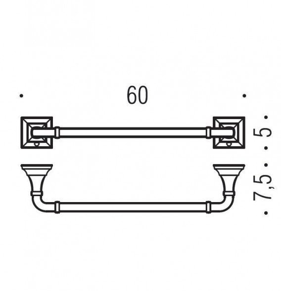 Полотенцедержатель COLOMBO DESIGN PORTOFINO B3211.BR широкий