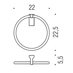 Полотенцедержатель COLOMBO DESIGN LUNA B0111 кольцо