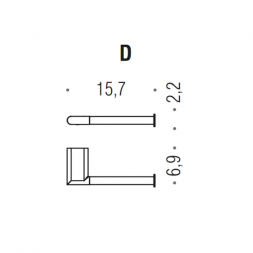 Держатель туалетной бумаги COLOMBO DESIGN MINI B4008DX.HPS1 без крышки правый цвет нержавеющая сталь