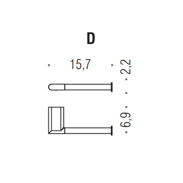 Держатель туалетной бумаги COLOMBO DESIGN MINI B4008DX.NM без крышки правый цвет черный матовый