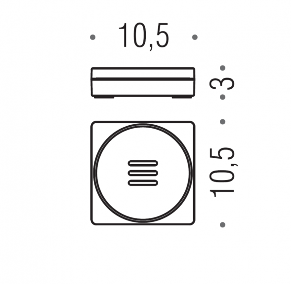 Мыльница COLOMBO DESIGN MINI Q B5040.HPS1 настольная цвет нержавеющая сталь
