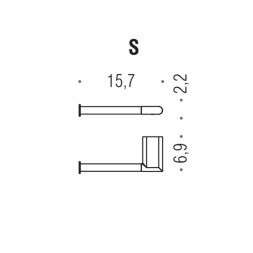 Держатель туалетной бумаги COLOMBO DESIGN MINI B4008SX.HPS1 без крышки левый цвет нержавеющая сталь