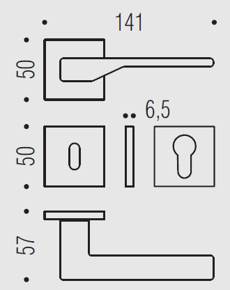 Дверная ручка Colombo DEA FF21RSB хром матовый