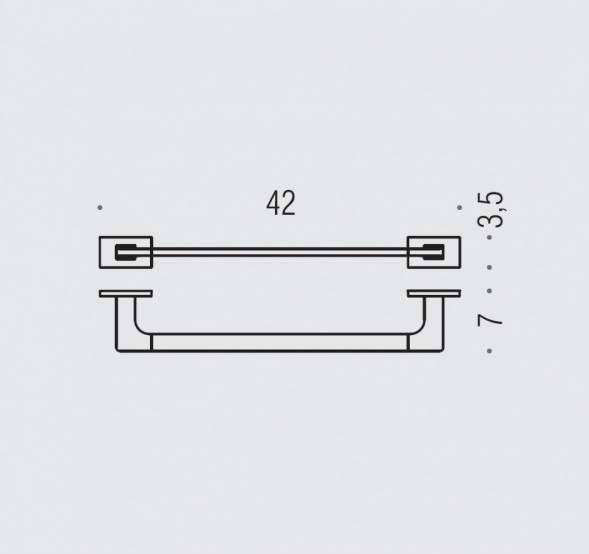 Полотенцедержатель COLOMBO DESIGN LOOK B1609.GM широкий