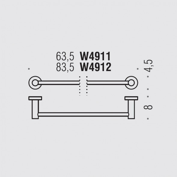 Полотенцедержатель COLOMBO DESIGN PLUS W4912 широкий