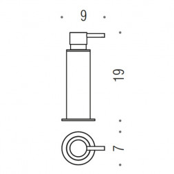 Дозатор COLOMBO DESIGN MINI B9342.GM настенный цвет графит матовый