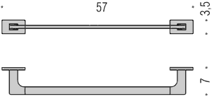 Полотенцедержатель COLOMBO DESIGN LOOK B1610.NM широкий