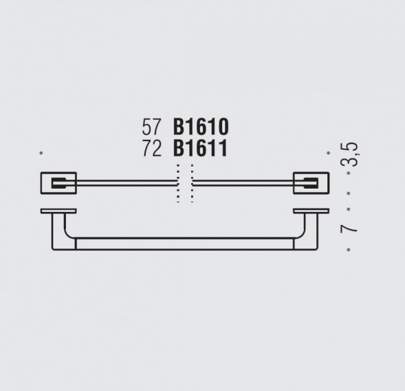 Полотенцедержатель COLOMBO DESIGN LOOK B1611 широкий