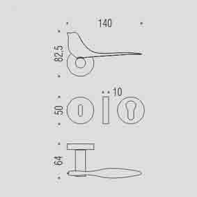 Дверная ручка Colombo TWITTY TK11R золото