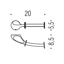 Держатель туалетной бумаги COLOMBO DESIGN MELO B1208 без крышки