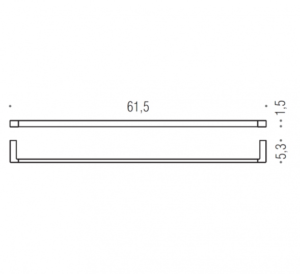 Полотенцедержатель COLOMBO DESIGN MINI Q B5011.NM широкий цвет черный матовый