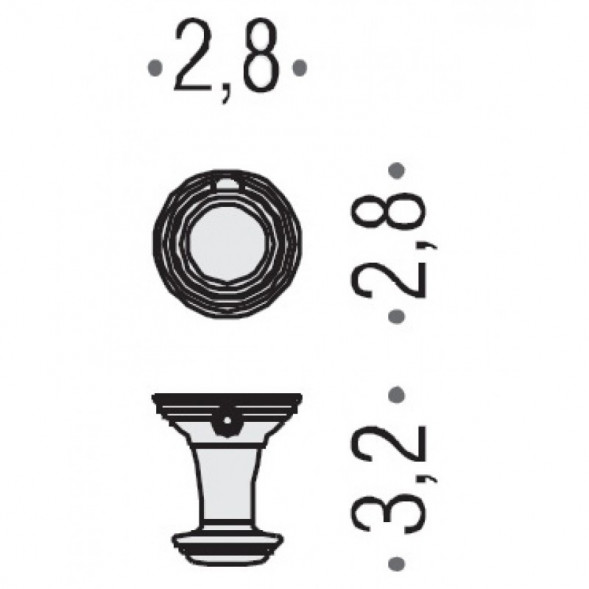 Крючок COLOMBO DESIGN HERMITAGE LC77.OA одинарный маленький