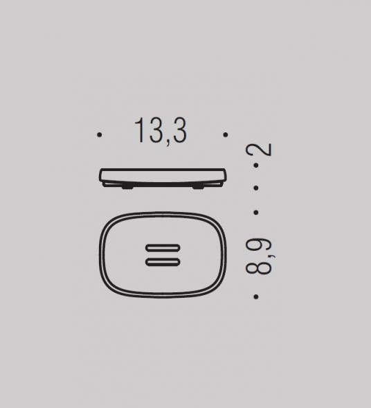 Мыльница COLOMBO DESIGN TRENTA B3040.NM настольная